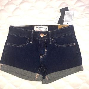 Abercrombie kids Dark Denim Shortie shorts